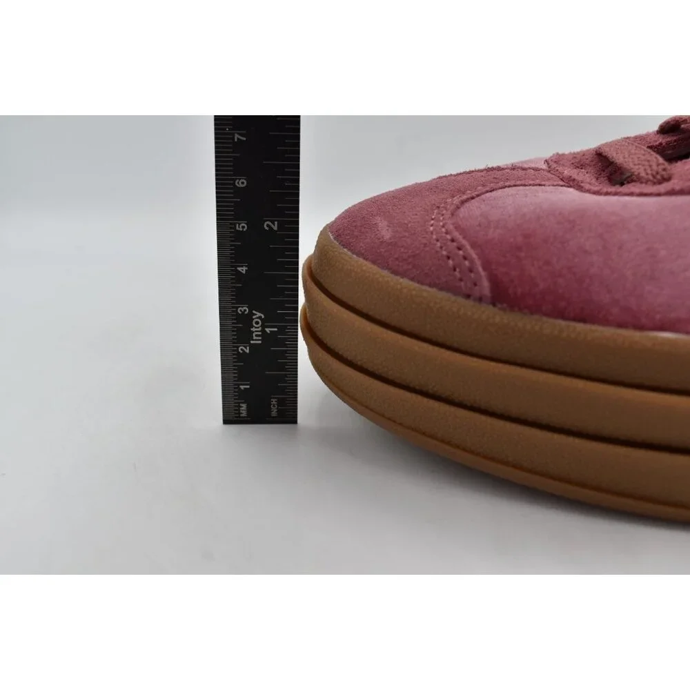 Adidas‎ Womens Size 10.5 Gazelle Bold Gum Velvet Pink Platform Casual Sneakers